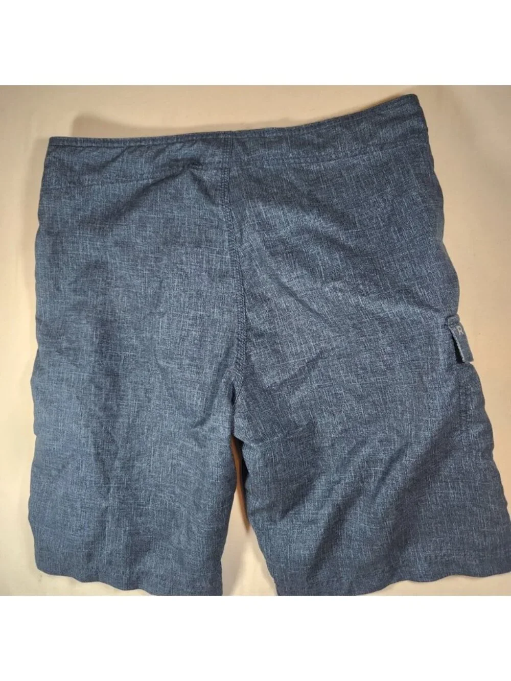 Rip Curl Mens Blue Heathered Board Shorts Cargo Pocket Swim Trunks Size 34
